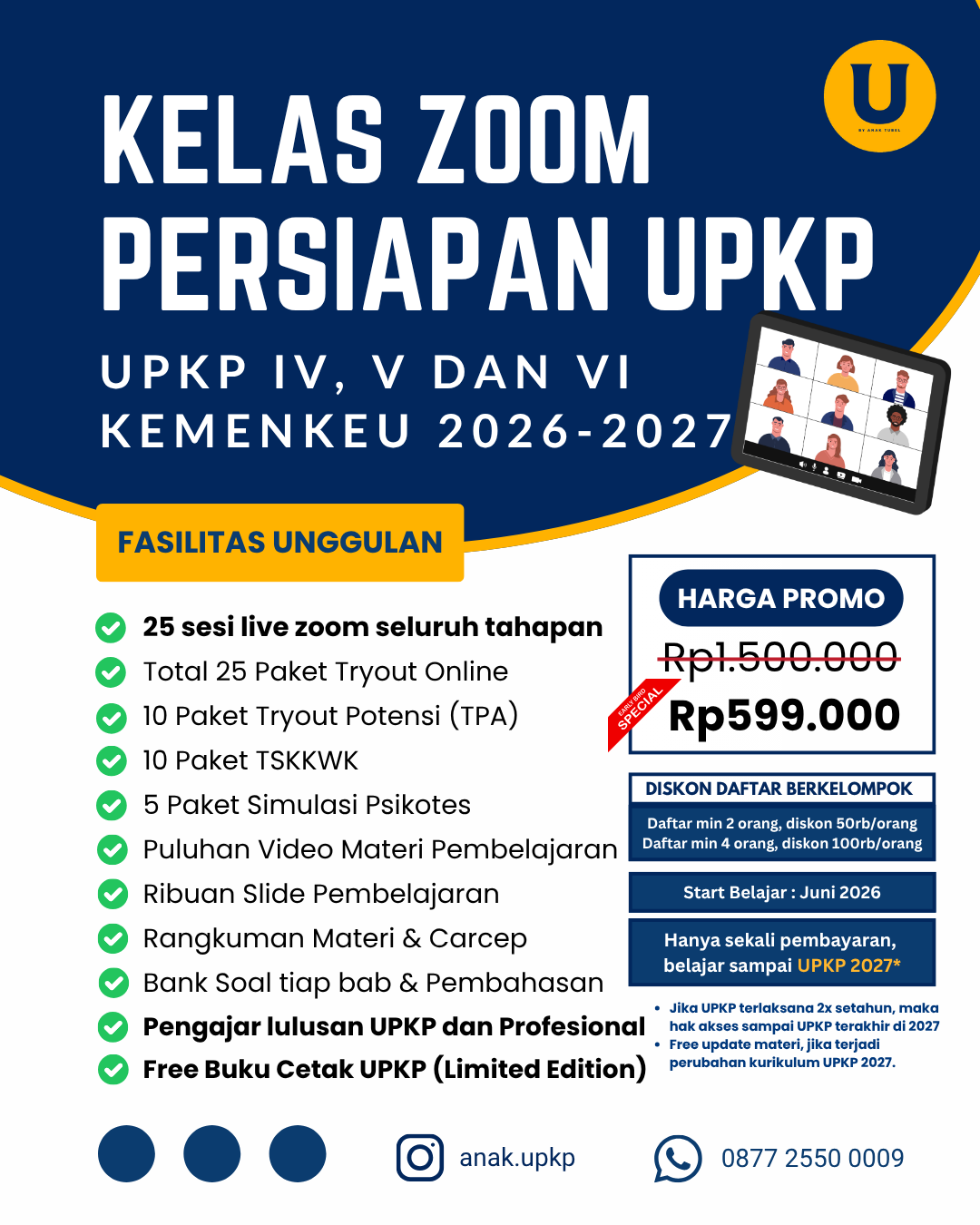 PAKET KELAS ZOOM PERSIAPAN UPKP 2026-2027